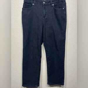 Style & Co. Curvy Capri Dark Wash Blue Jeans - Size 12 (Women’s)